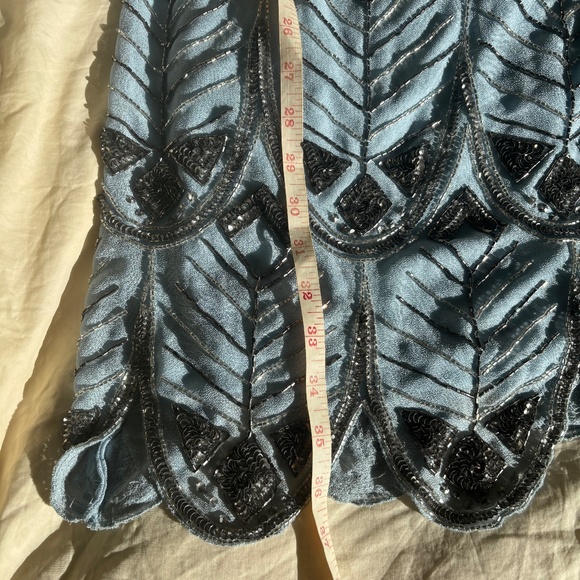 Blue Flapper 20s Style Dress - Picture 13 of 15